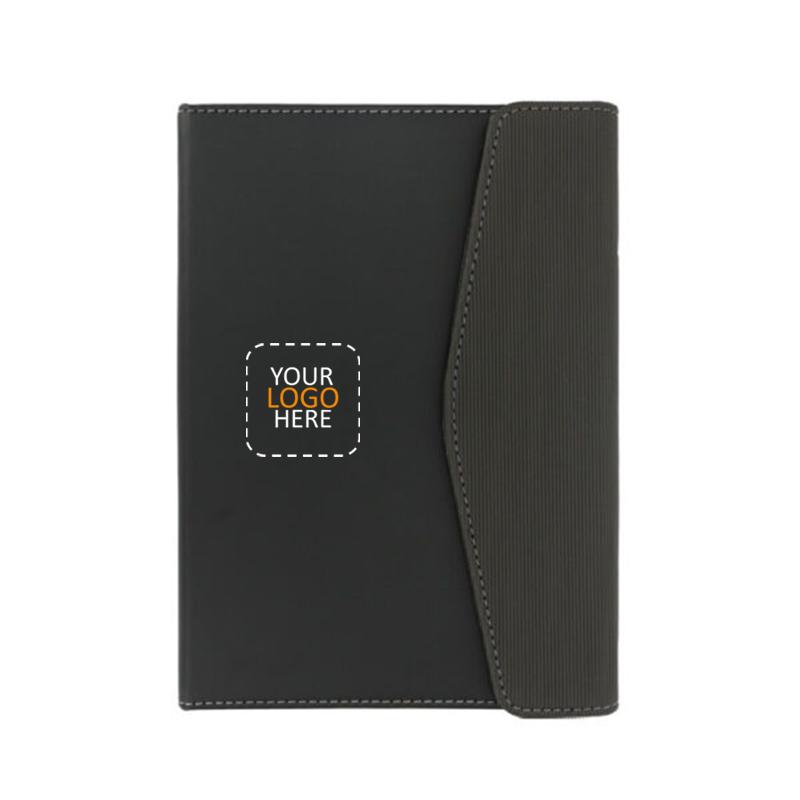 PU Hardcover Notebook With Magnetic Flap With Logo